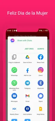 Feliz Dia de la Mujer 2023 android App screenshot 0