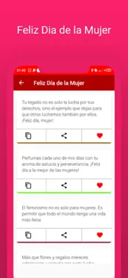 Feliz Dia de la Mujer 2023 android App screenshot 2