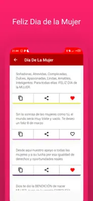 Feliz Dia de la Mujer 2023 android App screenshot 3