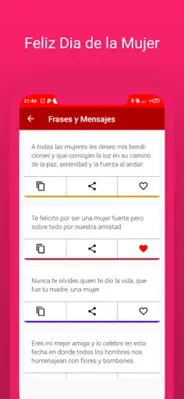 Feliz Dia de la Mujer 2023 android App screenshot 4